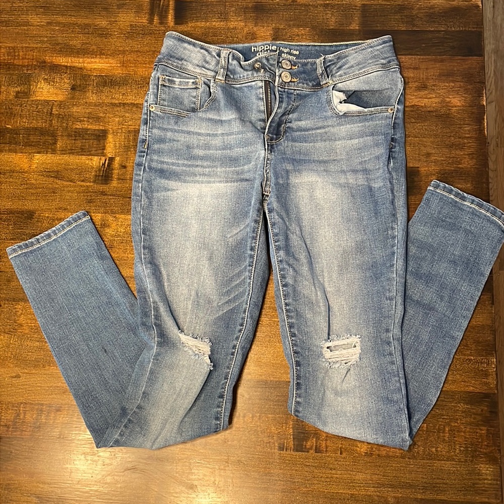 High rise skinny jeans. Girl size 14